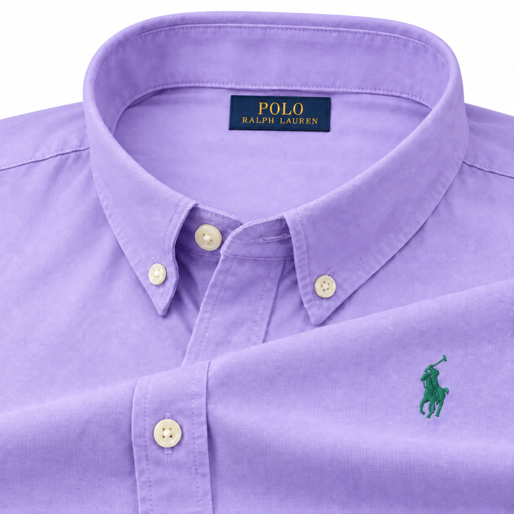 ABD Lavendar Oxford Shirt Green logo