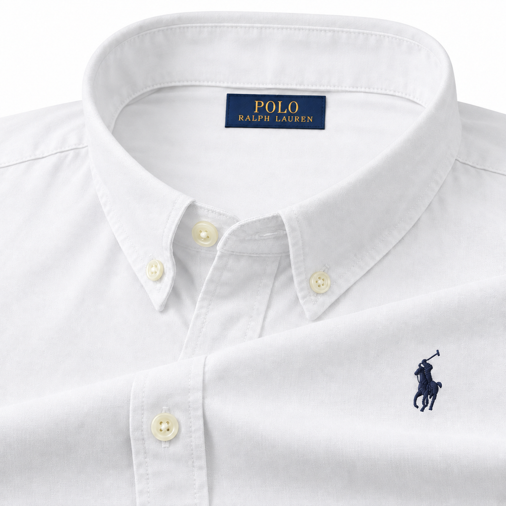 White Oxford Shirt (Classic Navy Logo)