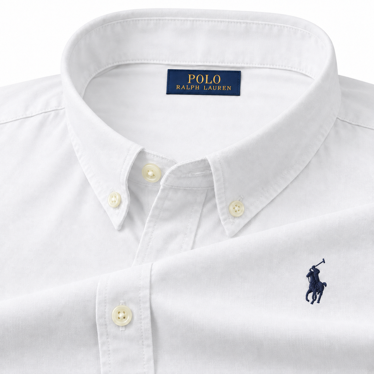 White Oxford Shirt (Classic Navy Logo)