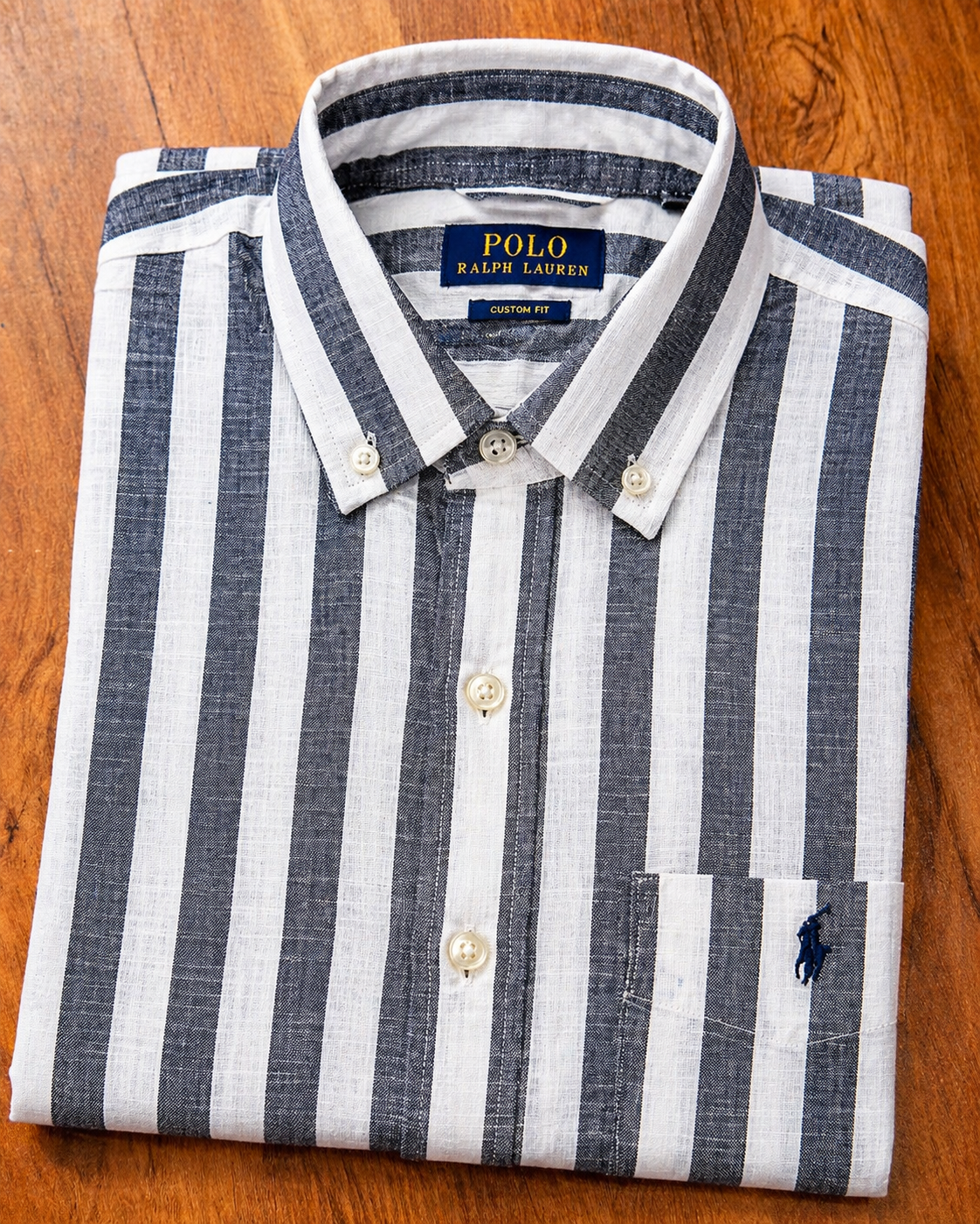 RL Linen Shirt (grey stripes)