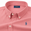 Tomato red Oxford Shirt Sky blue Logo